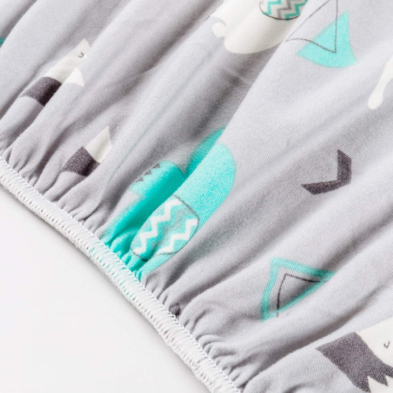 [Australia] - Stretch Fitted Bassinet Sheet Set BROLEX 2 Pack Cradle Sheets for Bassinet Pad/Mattress,Unisex Boys Girls,Ultra Soft,Elephant & Whale Grey Teal 