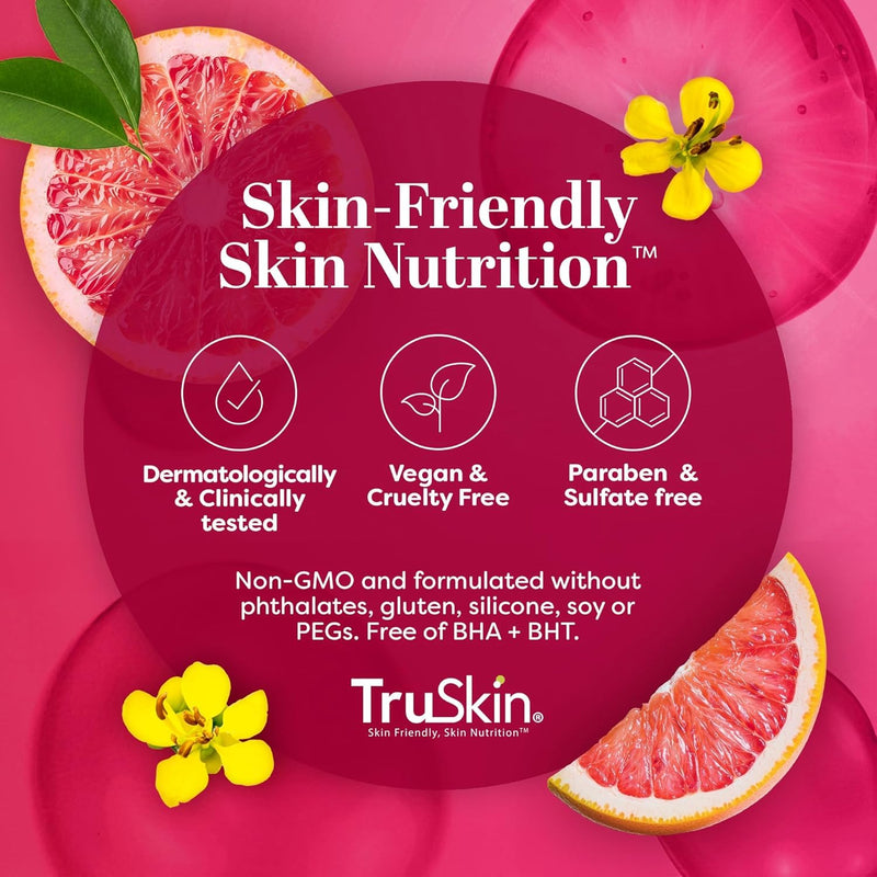 TruSkin Vitamin C Super Serum for Face, 5 Skin Benefits, 1 fl oz | Vitamin C, Retinol, Niacinamide, Hyaluronic Acid and Squalane to brighten, firm, smooth, hydrate, and refine skin 1 Fl Oz (Pack of 1)