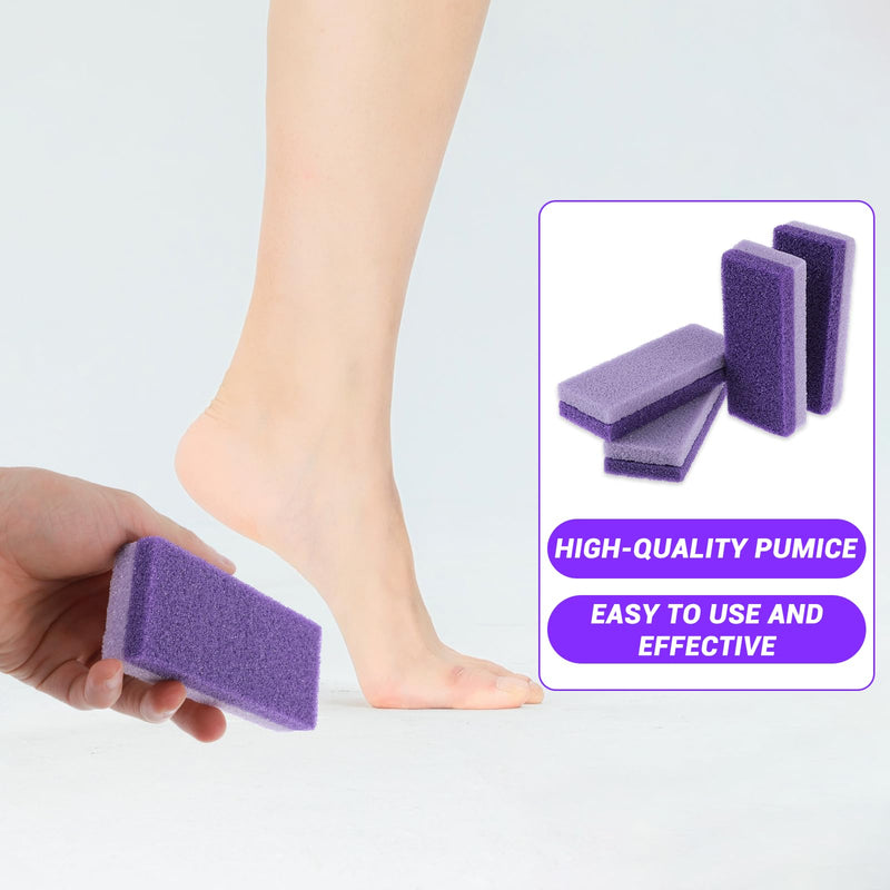 [Australia] - JJUNW Pack of 5 Pumice Stone for Foot Care, Double-Sided Pumice Stone Foot Care Callus Remover and Scrubber for Hard Skin on Feet and Body, Exfoliating and Smoothing the Skin (Purple) Purple 