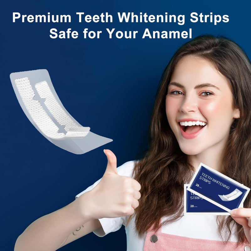 [Australia] - Teeth Whitening Strip, Whitening Strips, 28 Strips for Sensitive Teeth, Professional and Natural Teeth Whitening Kit,14 treatments 