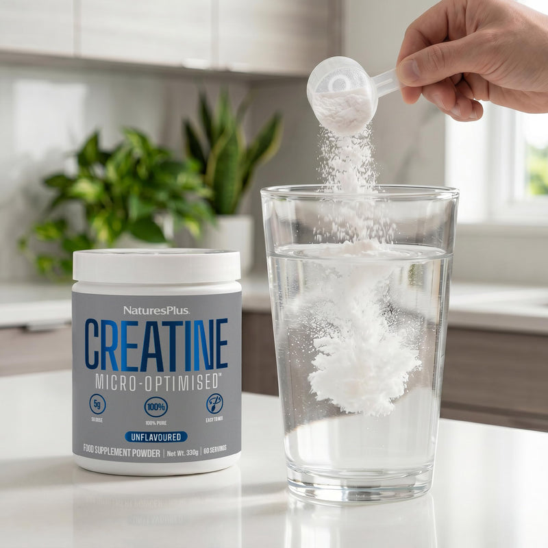 NaturesPlus Creatine Micro-Optimised Powder - 100% Pure Creatine Monohydrate Powder for Peak Performance Everyday - Unflavoured, Vegan, Gluten Free, 330 g Powder