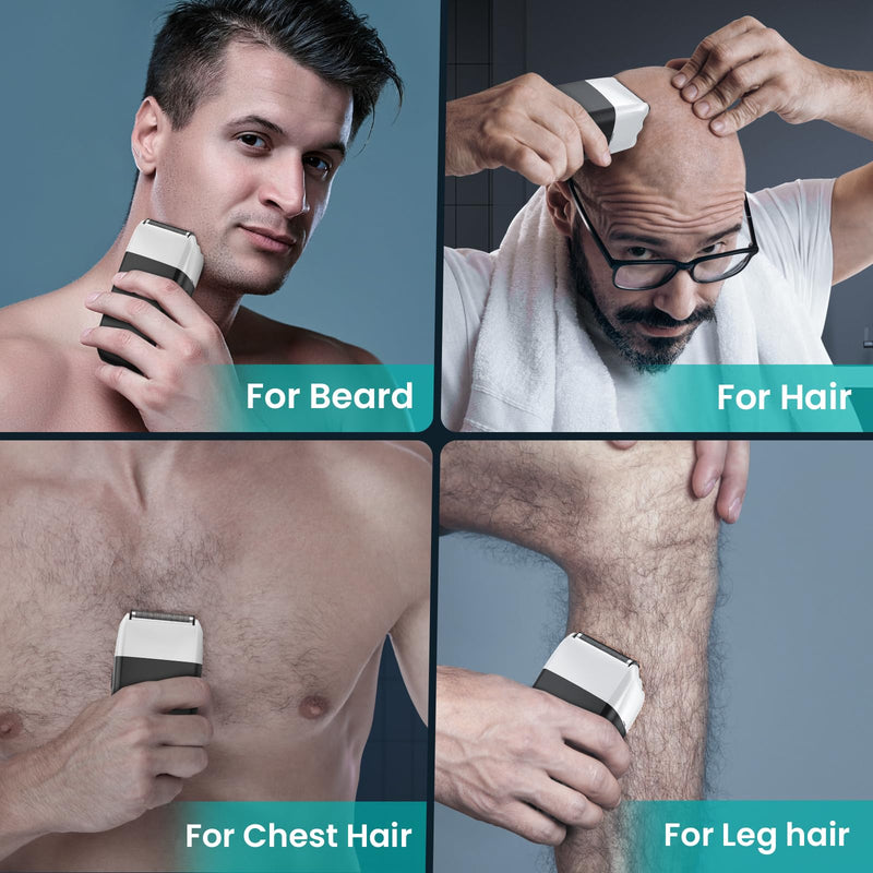 [Australia] - SweetLF Electric Razor for Men, Upgraded Foil Shaver, 3 Floating Blades, 90 Min Runtime, USB Rechargeable, Wet & Dry, Black, LK-3303 