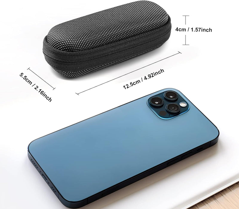 [Australia] - Yewltvep Case for kardiamobile EKG Heart Monitor, Hard case for KardiaMobile 6L, case for Kardia EKG Monitor Comes with Pill Box and Carabiner Clip, Heart Monitor Travel case Black&White 