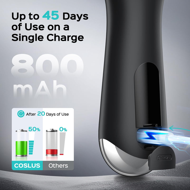 COSLUS FBS03 Face Scrubber Facial Cleansing Brush, Patented Upgraded Design | Patented 2-in-1 Spin and Vibration with Automatic Foaming, Silicone Electric Exfoliator for Men Women, Waterproof, Black