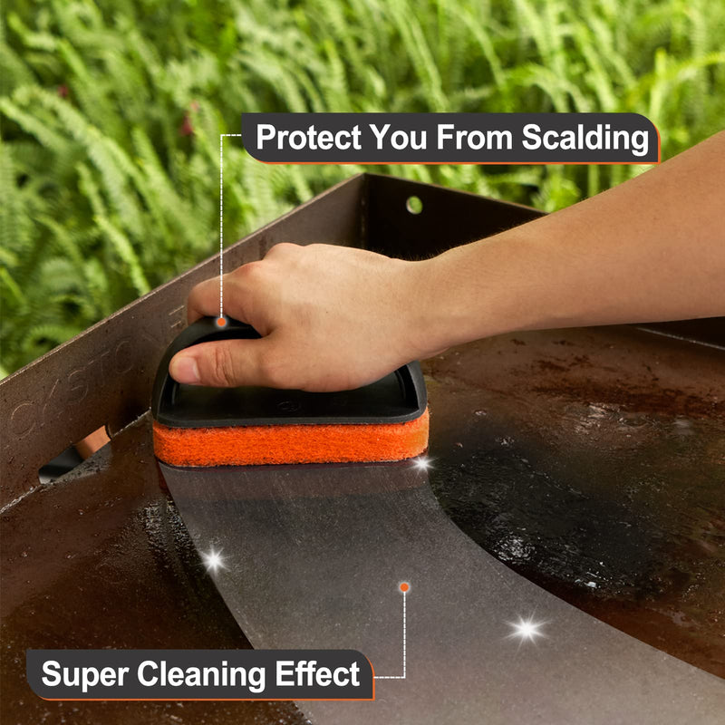 [Australia] - SHINESTAR 11-Piece Griddle Scouring Pad for Blackstone, Flat Top Grill Cleaner - 10 Grill Scrubber Pads and 1 Handle Scrubber Pad 