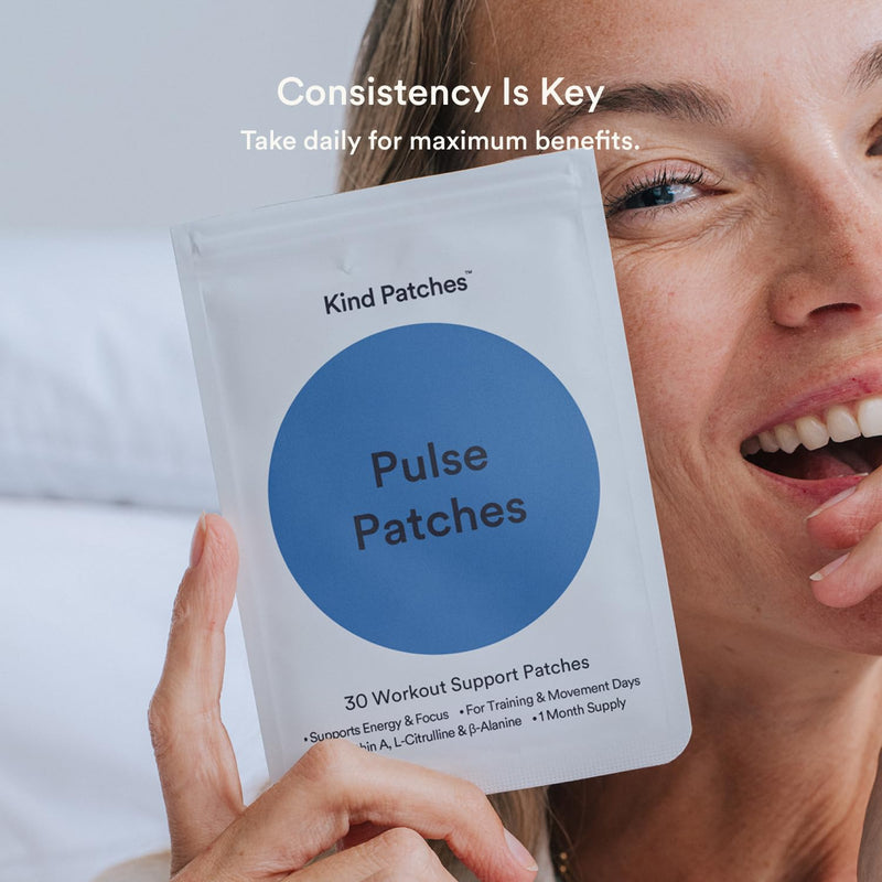 Kind Patches | Pulse Patches | Workout, Energy & Focus Support | 30 Vegan Patches | 1 Month Supply 30 Patches (1 Pack)
