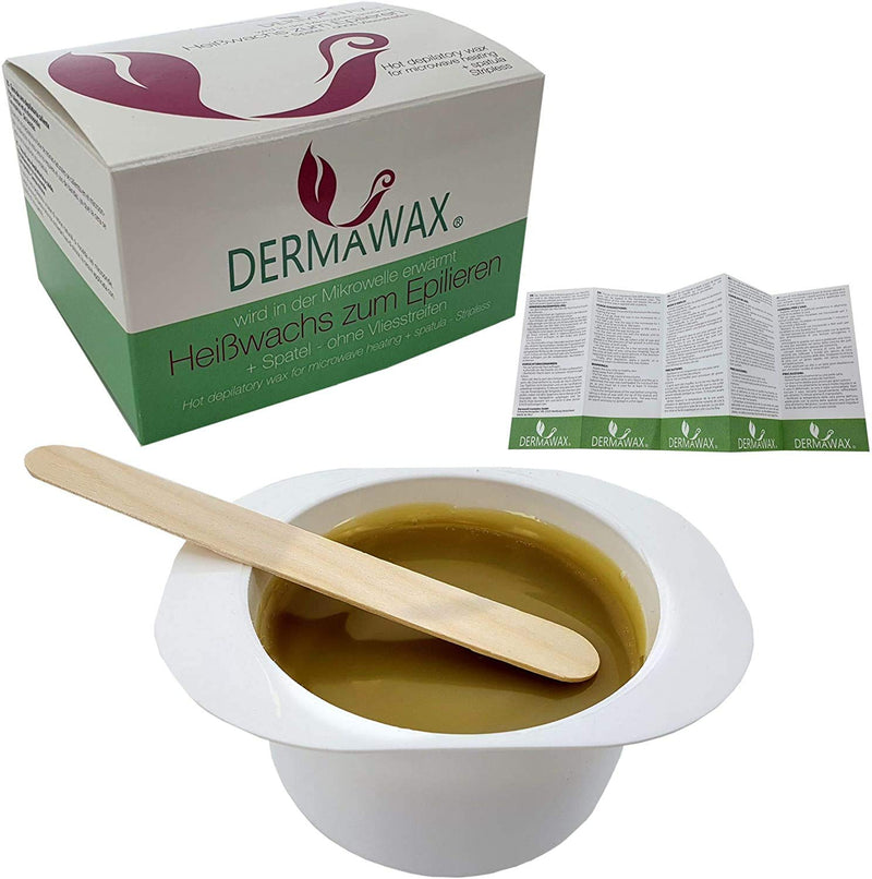 [Australia] - Dermawax 300 g natural honey wax hot wax microwave wax for epilating heated in the microwave use without wax strips for hair removal depilation Brazilian waxing whole body waxing 