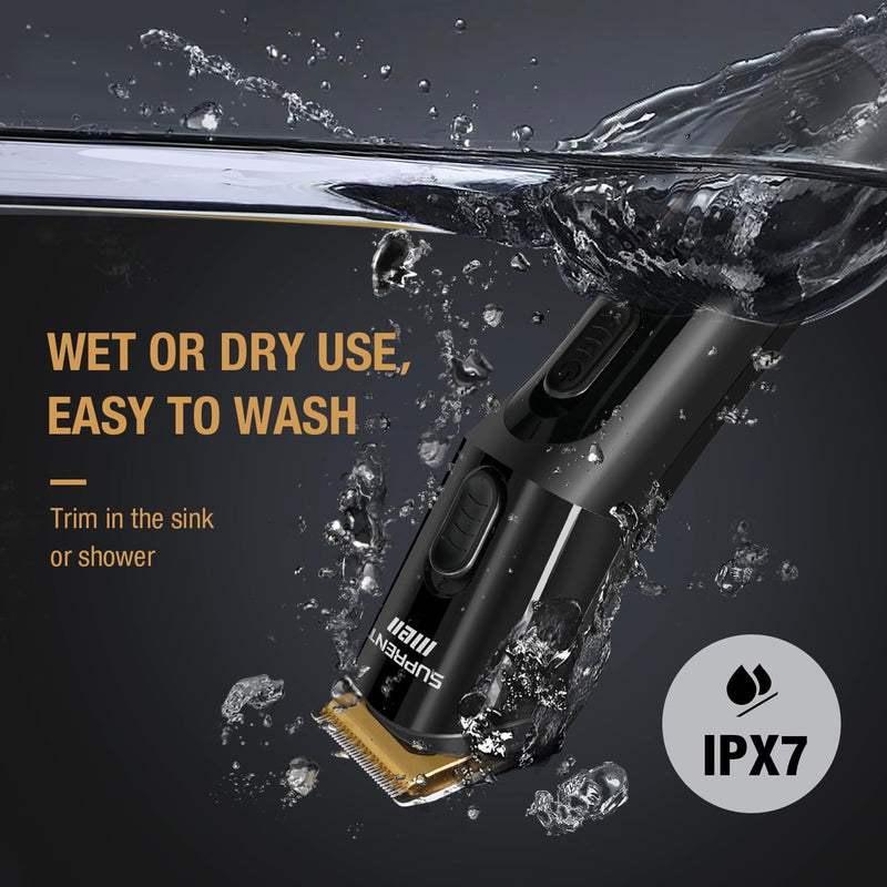 [Australia] - SUPRENT Beard Trimmer for Men - 16 Pieces Mens Grooming Kit with Electric Beard Trimmer, Adjustable Hair Trimmer, Hair Clippers, Razors for Beard, Hair, Body, Groin, Nose & Ear, Waterproof IPX7 