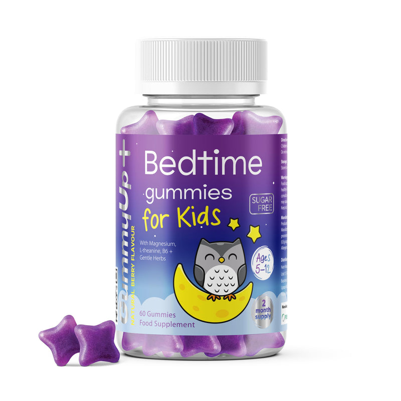Kids Bedtime Gummies | Sugar-Free | 2-Month Supply | Evening Routine | Magnesium + L-Theanine | Ages 5–12 | GummyUp+