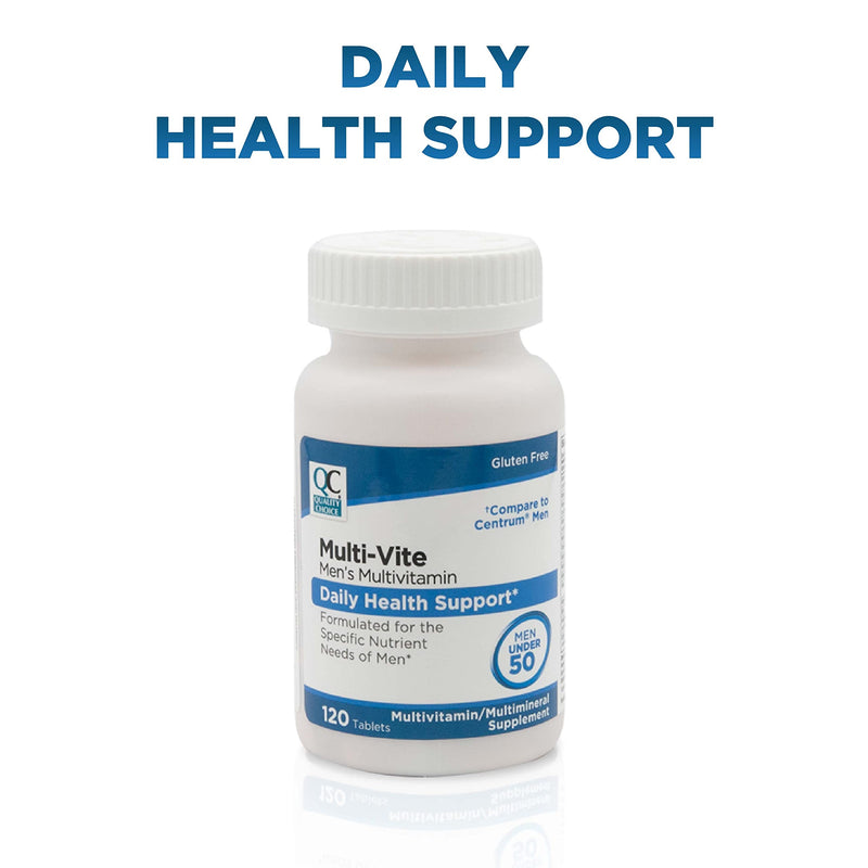 Quality Choice Mens Multi-Vite, Multivitamin Tablets for Daily Health Support Formulated for Men Under 50 in 120 Count Bottles 1