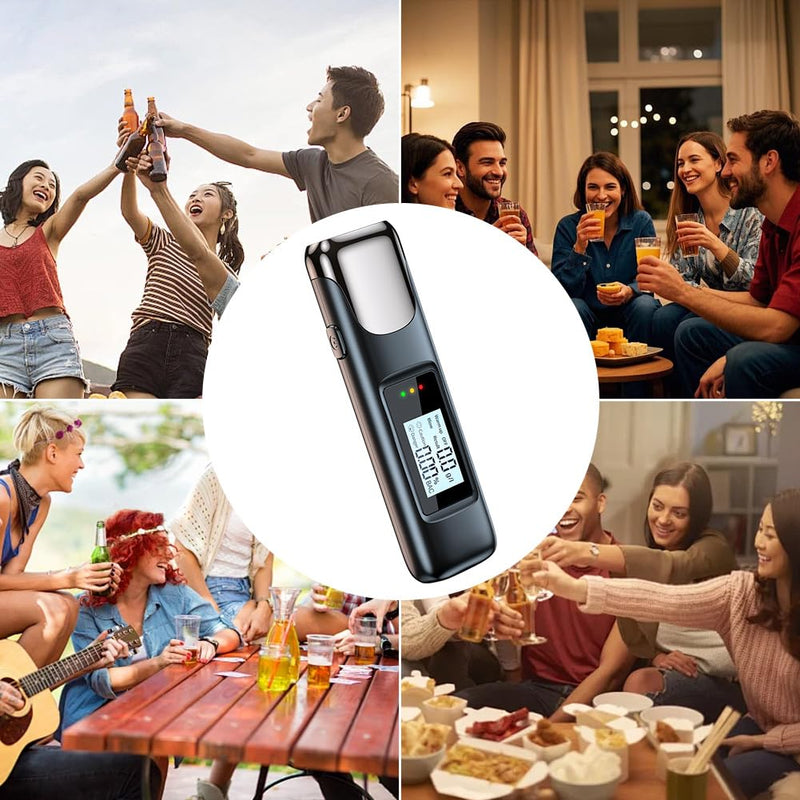 [Australia] - Portable Breathalyzer High Precision Alcohol Tester with LED Digital Display, Drunk Alarm Reminder for Home or Party Use 