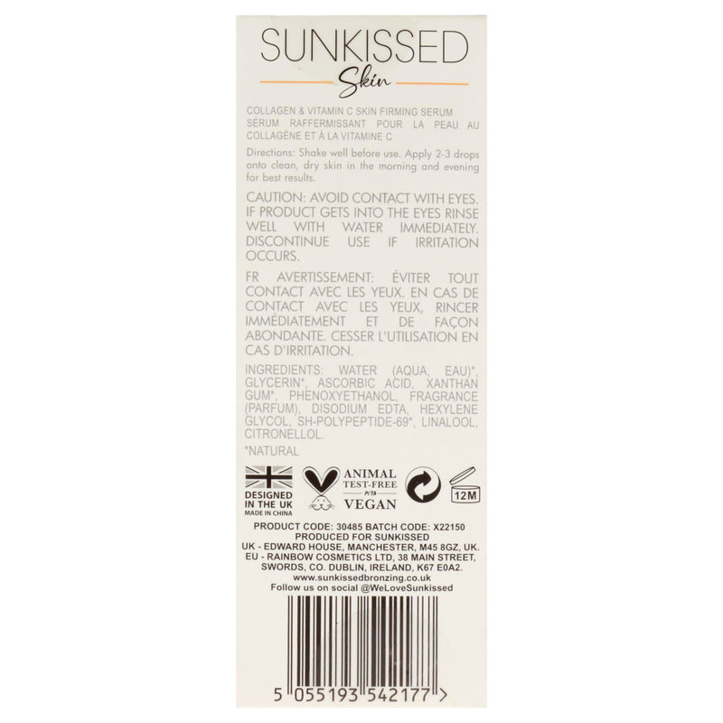 Sunkissed Collagen and Vitamin C Serum by Sunkissed for Unisex - 1.01 oz Serum