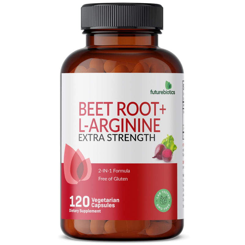 [Australia] - Futurebiotics Beet Root + L-Arginine 2000 MG, Non-GMO, 120 Vegetarian Capsules 120 Count (Pack of 1) 