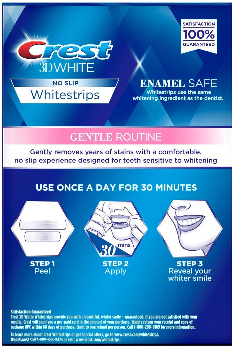 Crest 3D Whitestrips for Sensitive Teeth, Teeth Whitening Strip Kit, 28 Strips (14 Count Pack) 14 Count (Pack of 1)