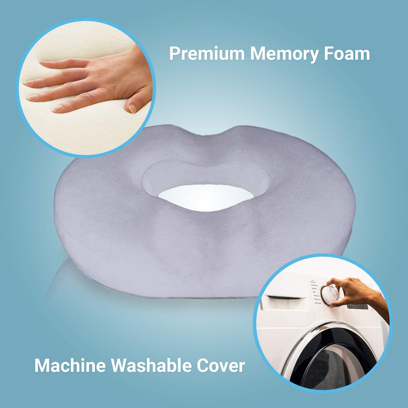 [Australia] - Donut Pillow Hemorrhoid Seat Cushion - Orthopedic Memory Foam – Contoured Luxury Comfort, Pain Relief and Supports Prostate, Pregnancy, Post Natal Sciatica Coccyx, Surgery & Tailbone Pressure Dr Flink 