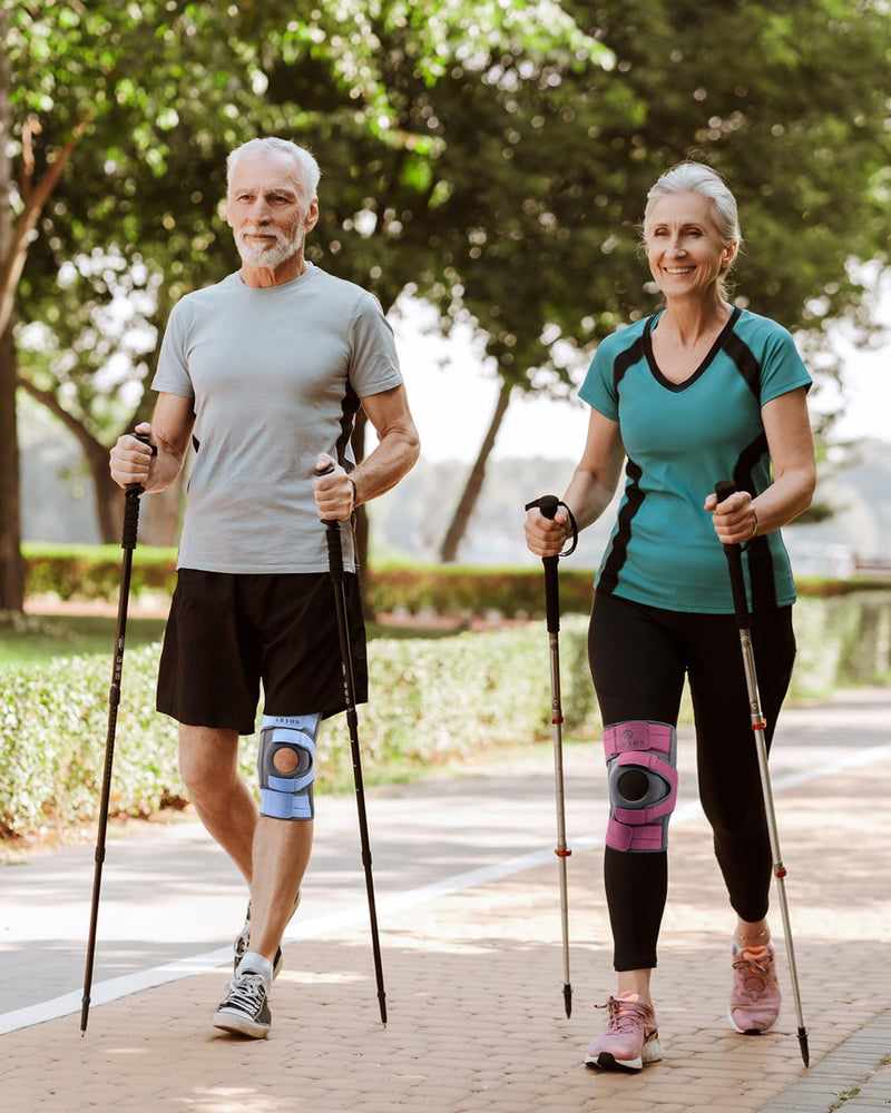 [Australia] - ABYON Knee Brace for Women & Men Meniscus Tear, ACL, Arthritis, Knee Support with Triple Side Stabilizers and Adjustable 360° Wraparound Strap for Maximum Knee Pain Support and Fast Recovery - Please Check How To Size Video X-Large SteelBlue 