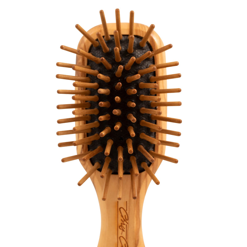 Chris Christensen Dog Brush, 20 mm Tiny Tot, Wood Pin Series, Groom Like a Professional, Readl Wood Pins, 100% Static-Free, Redistribute Natural Oils into Coat, Reduces Painful Pulling - PawsPlanet Australia