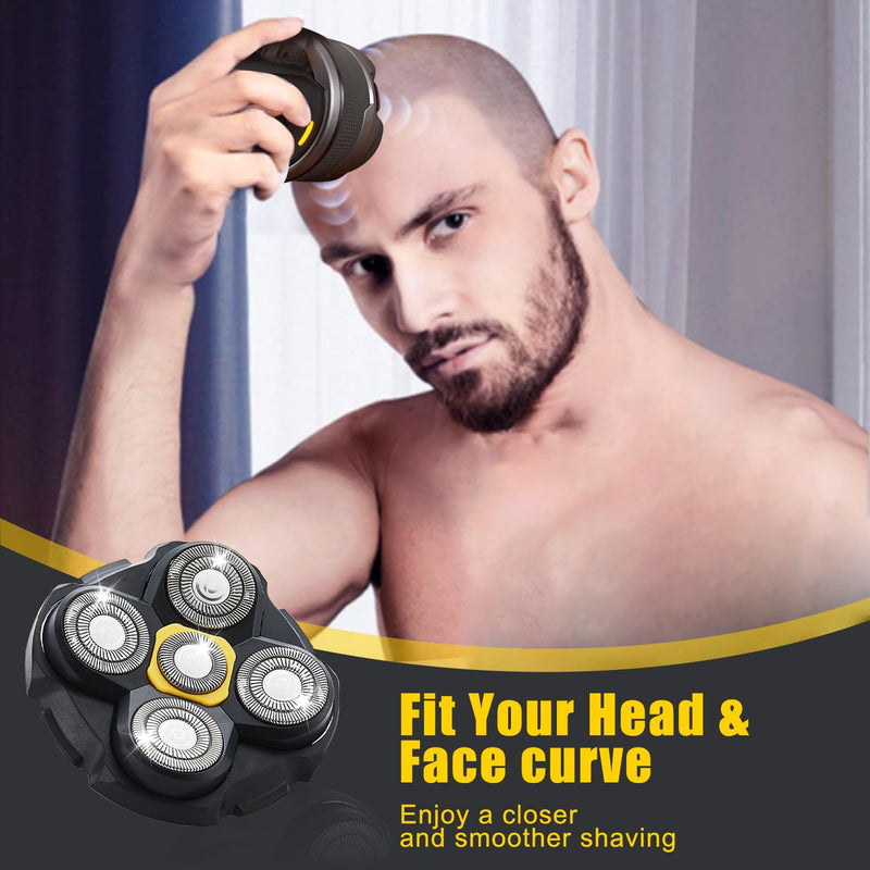 [Australia] - Shaver Replacement Heads Compatible with Microtouch Titanium Head Shaver, for Bald Men 3 Pack Silvery-3 