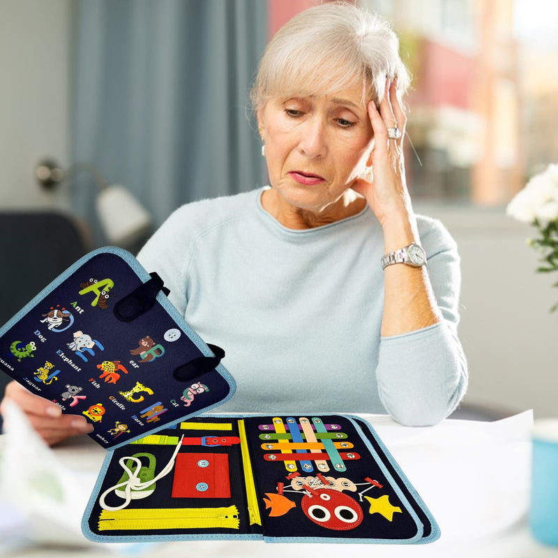 [Australia] - IGTOPS Nesting Blanket for Dementia Sufferers, Autistic, Alzheimer's, Children, Elderly, Early Learning Board, Sensory Toy, Learning to Tie Shoes and Buttons, Sensory Blanket for Hand Movement 