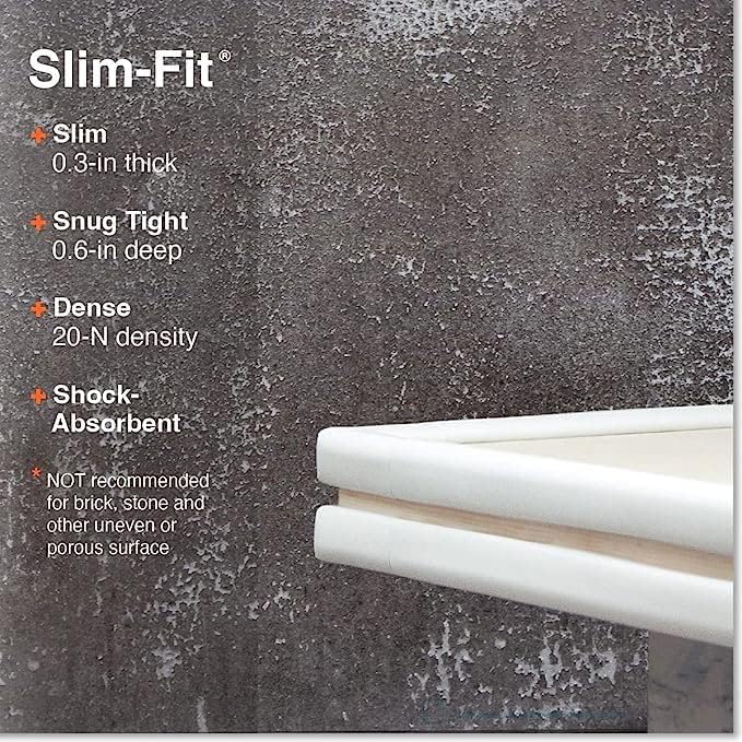 [Australia] - Roving Cove Slim-Fit Corner Edge Protector for Baby Proofing (Small 15ft Edge 4 Corners), Furniture Safety Bumper Guard, Soft NBR Rubber Foam, 3M Adhesive, Oyster White (Off White) Small 15 feet 