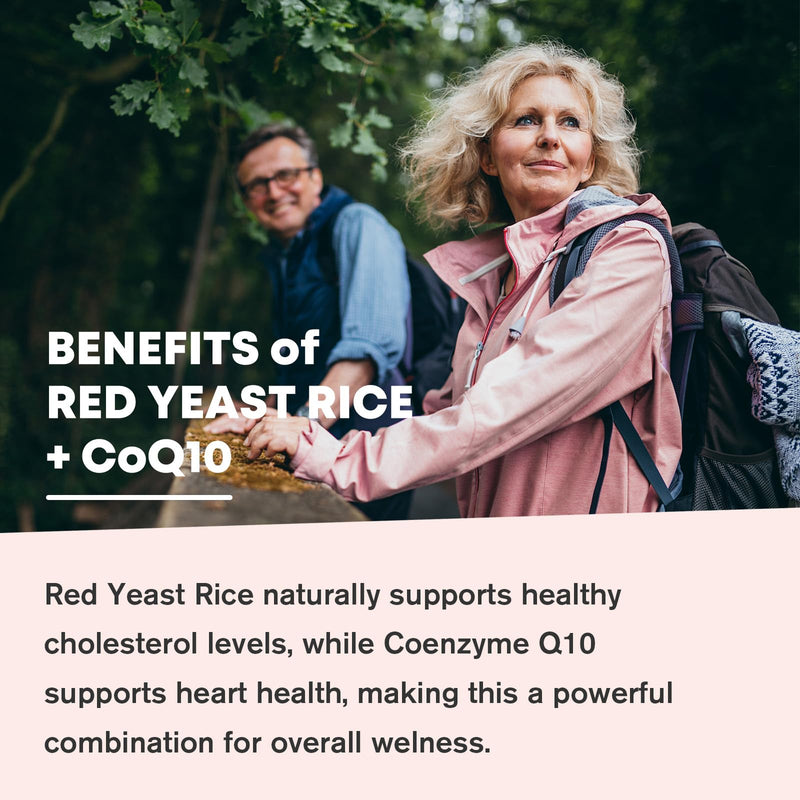 [Australia] - Red Yeast Rice with Coq10 Gummies, Red Yeast Rice 2400 mg with CoQ10 200 mg for Cholesterol Lowering Supplements, Sugar Free, Non-GMO, Vegan Heart Health Support ‚Äì 60 Counts 