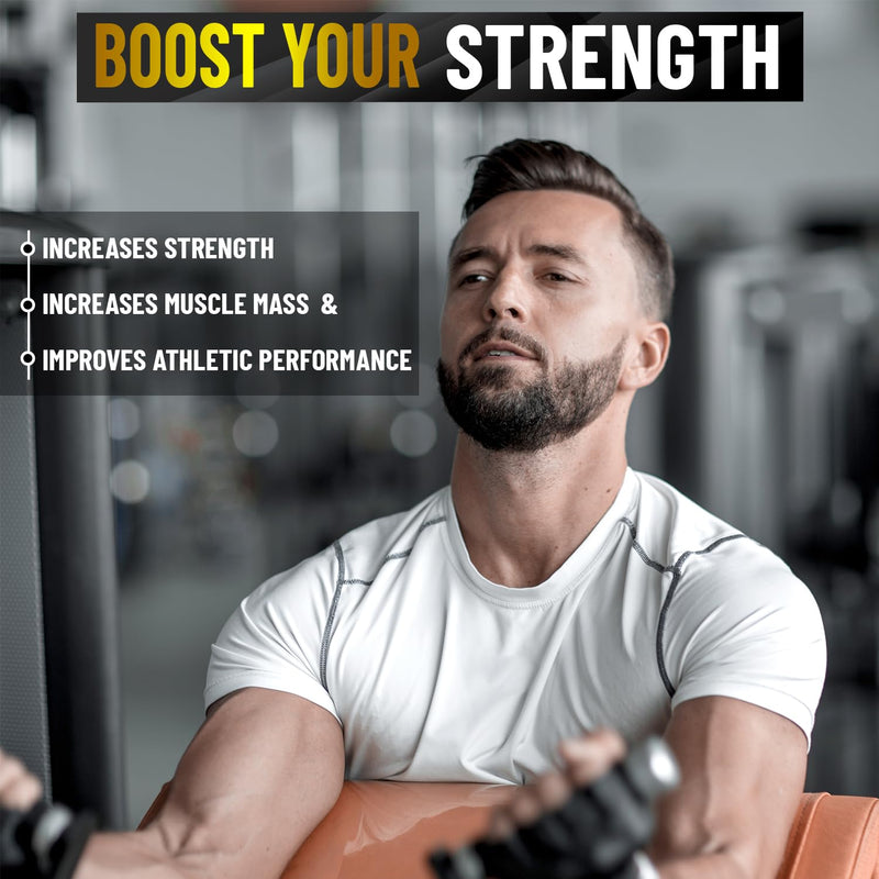 Halal Creatine Capsules | High Purity Supplement for Muscle Strength & Recovery | Halal Certified Creatine Nutritional Supplement | 120 Vegan Tablets