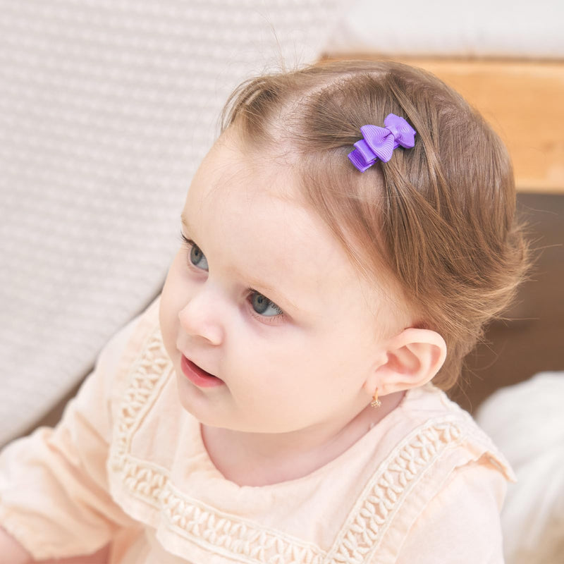 [Australia] - Baby Hair Clips Bows for Girls Mini Fully Lined Baby Bows Grosgrain Ribbon 1.2" Tiny Hair Bows Clips for Baby Girls Infant Fine Hair 40PCS (20Colors in Pairs) 1.2 Inch bows-40pcs 