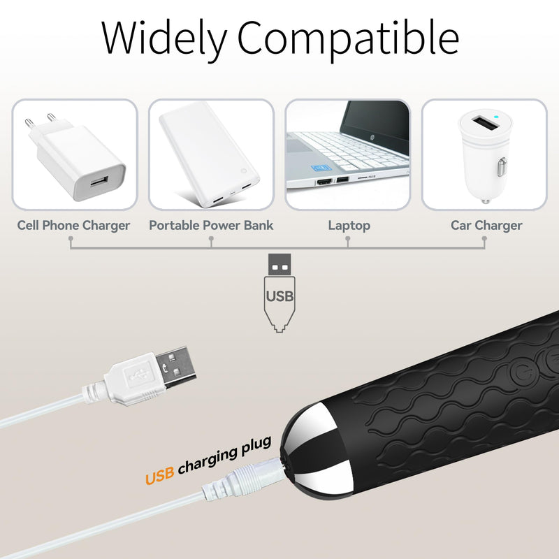 [Australia] - Manual Back Personal Massager - Cordless Massager Stick - Quiet Handheld Body Massager - Deep Tissue Back Massager for Muscle Recovery Pain Relief for Shoulders, Legs, Neck-20 Modes & 8 Speeds Black 