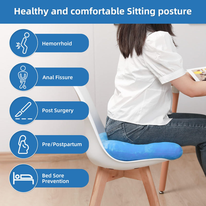 [Australia] - Donut Pillow Tailbone Pain Relief Cushion Bed Sores,Butt Donut Pillow Anti-Decubitus Pad-Breathable for Hemorrhoids,After Surgery,Pregnancy, Pressure Sores. 