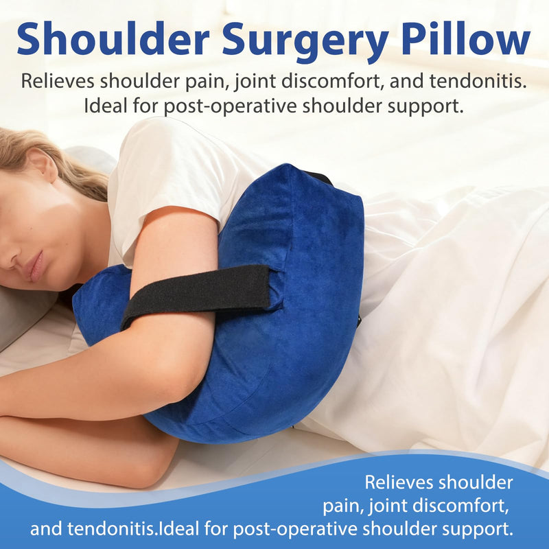 [Australia] - Post Shoulder Surgery Pillow - Rotator Cuff Pillow Surgery for Shoulder Pain Relief With Strap, Arm Sling Side Sleeper Pillows for Adults, Post surgery gifts for women and men 