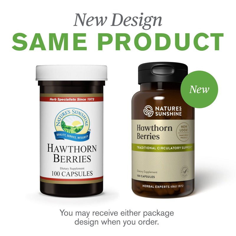 [Australia] - Nature's Sunshine Hawthorn Berries, 100 Capsules | Helps Enhance Heart Muscle Function and Provides Circulatory System Support 
