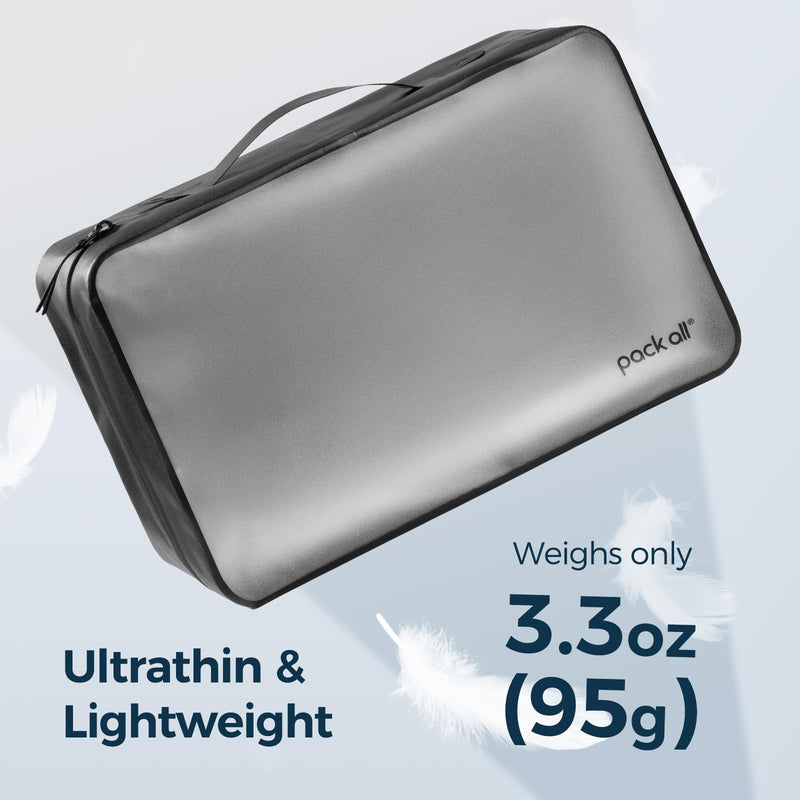 pack all Packing Organizer Bundle | 1 Clear Organizer Pouch(L) & 1 Pencil Case Plus for family, men, women and children