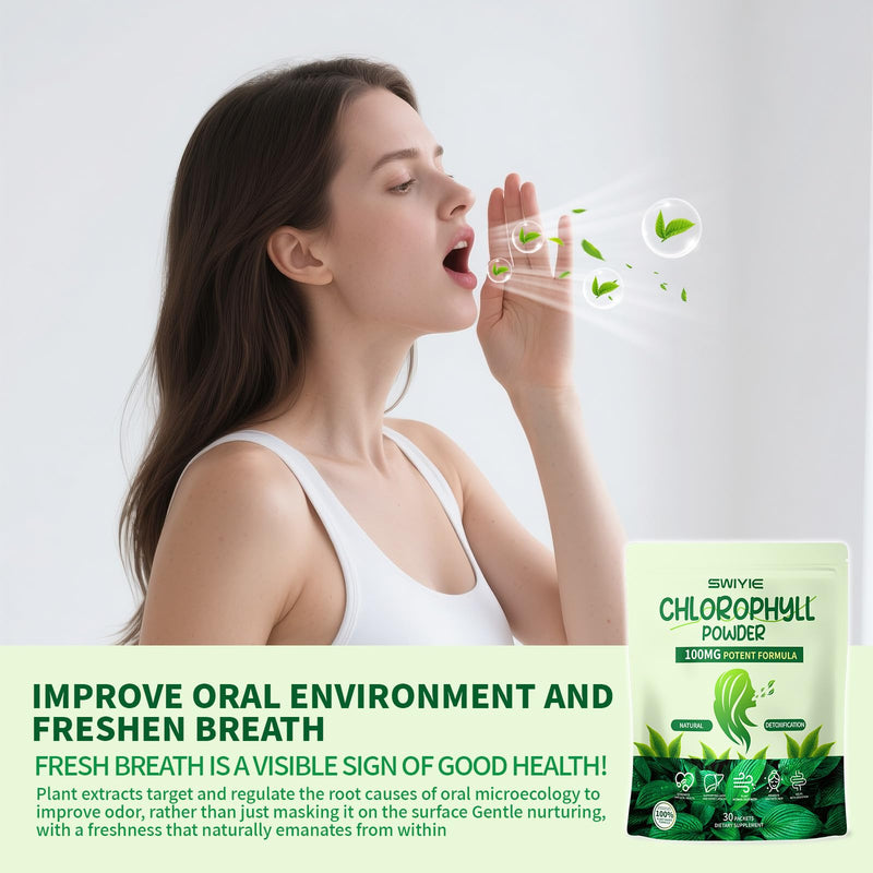 [Australia] - Chlorophyll Powder ‚Äì 100mg Liquid Clorofila for Drinking ‚Äì Natural Herbal Detox Supplement ‚Äì Supports Gut & Breath ‚Äì Chlorophyll Water Formula ‚Äì 10g x 30 Packets 