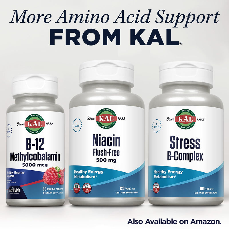 KAL Niacin Flush-Free Capsules 500 Mg, 120 Count 120 Count (Pack of 1)
