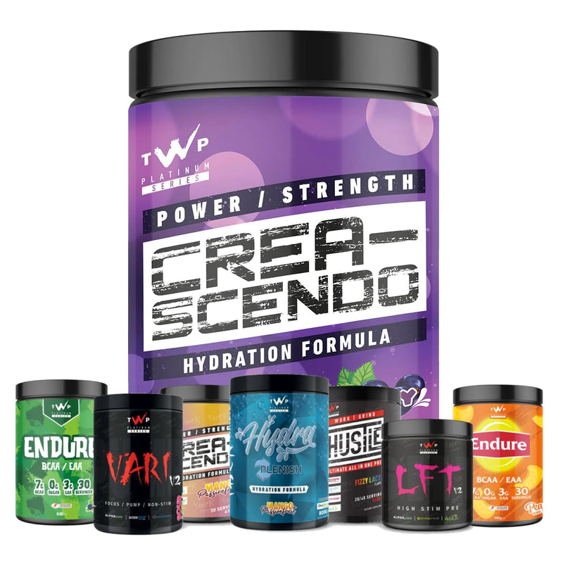 TWP Nutrition Platinum Series Crea-Scendo Creatine Powder, 470g / 250g and 50/30 Servings, 5 Great Flavours (Beena Berry, 470g) Beena Berry
