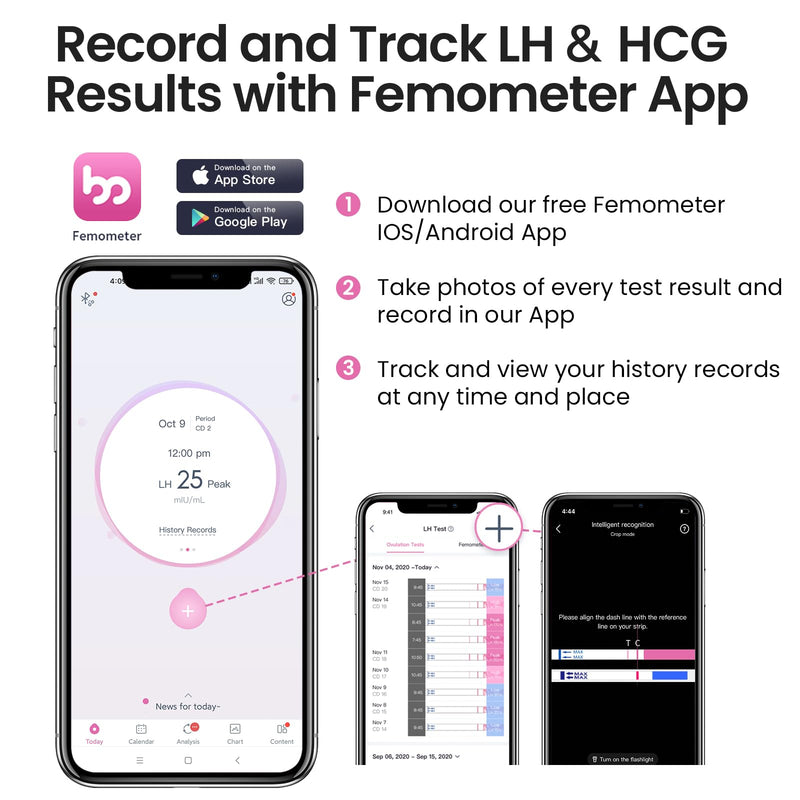 [Australia] - Femometer Home LH & HCG Test Strip Kit 50 Ovulation & 20 Pregnancy Test Strips Over 99% Accurate & Easy to Use middle 