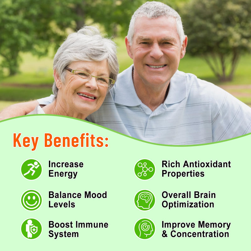 [Australia] - 2 Pack Ginkgo Biloba Gummies with Panax Ginseng Maca Root for Better Mood & Focus,Traditional Energy Booster and Brain Health, Ginkgo Biloba Supplements Vegan, Non-GMO, Natural Apple Flavor 60 Count (Pack of 2) 