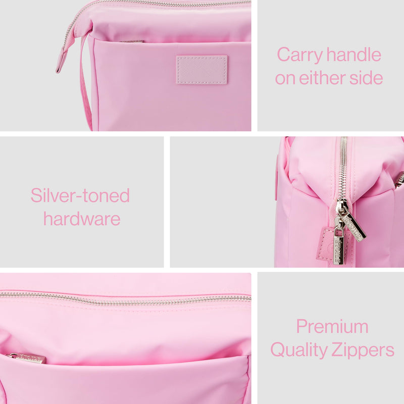 ETOILE - Jet Setter Travel Case Lavender Pink Soft Flexible and Foldable Makeup Cosmetic Travel Bag