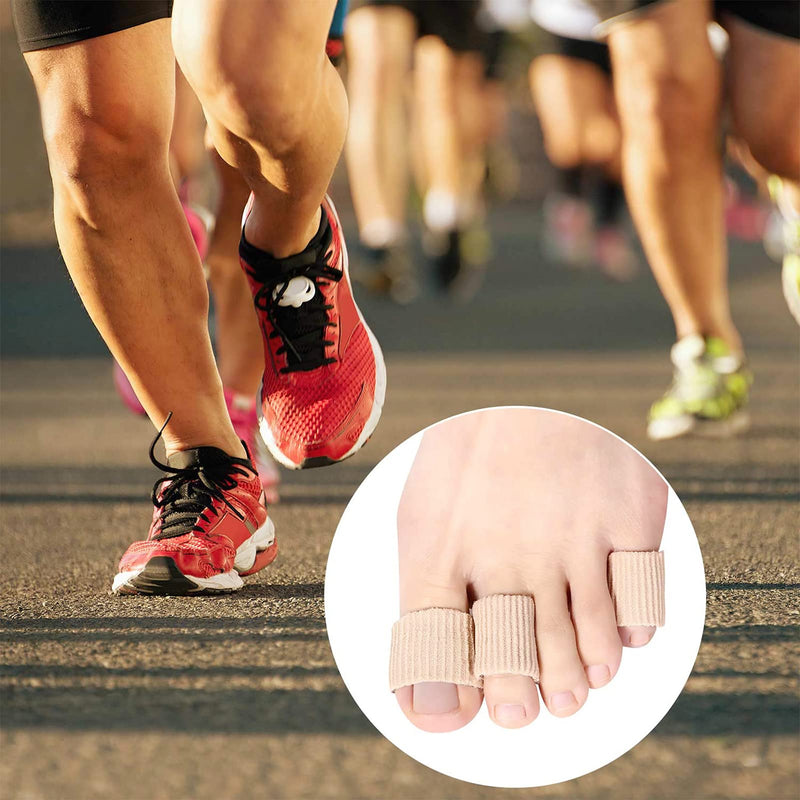 [Australia] - SHOWHEEL toe protection, 4 pieces tubular bandage, silicone toe protection, toe caps toe separator, toe protection separator, tubular bandage pressure protection, for padding the toe cover, corns, calluses 4 pieces 