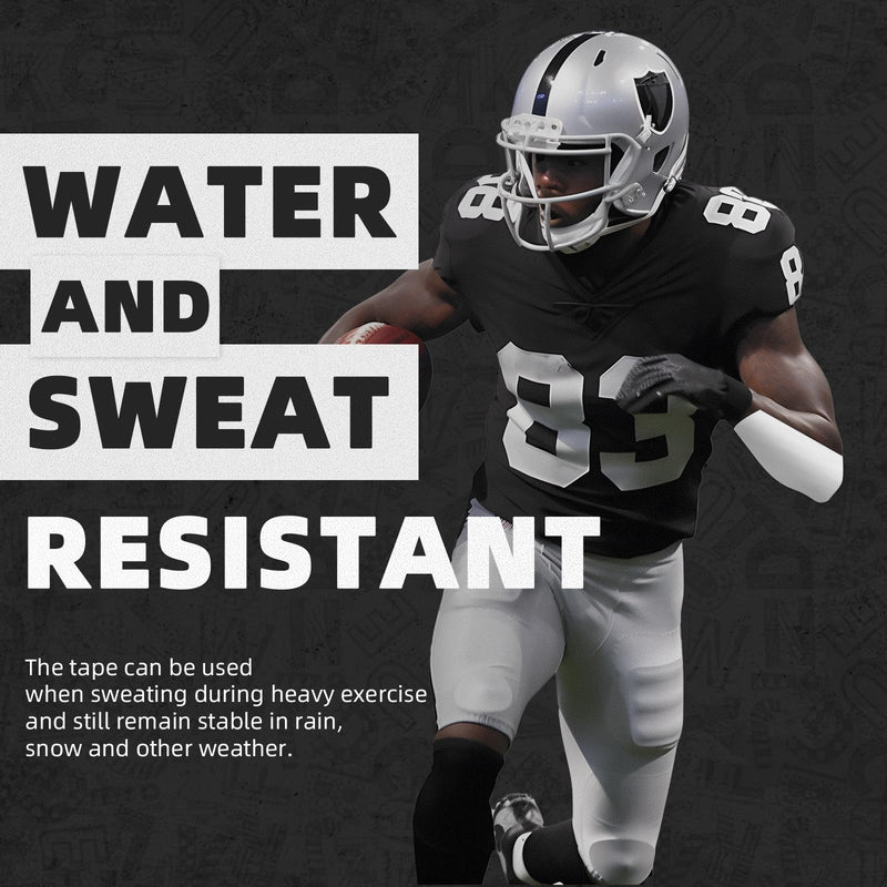 OK TAPE Turf Tape Football, Extra Wide Turf Tape for Turf Burn, White Kinesiology Tape Waterproof, Durable and Super Sticky, 4in x 21ft (4in x 15.75in/16pcs)