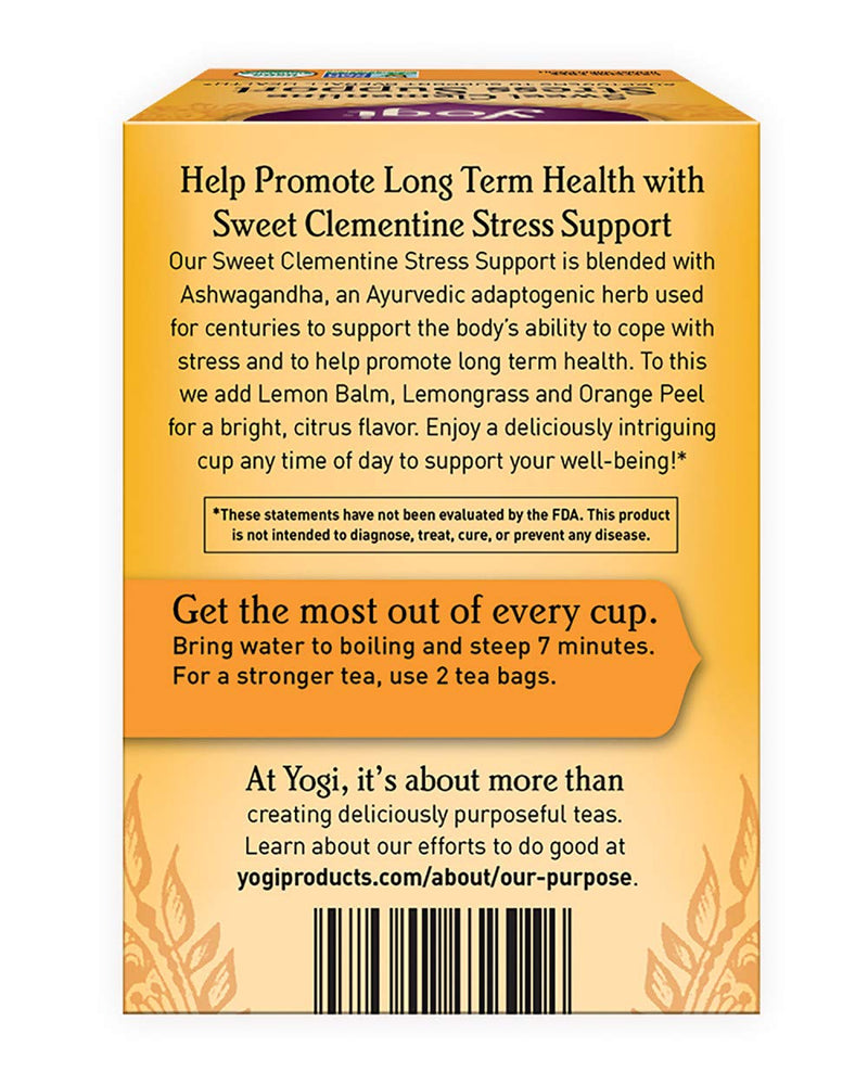 [Australia] - Yogi Tea Organic Sweet Clementine Stress Support Supplement, 16 Count 