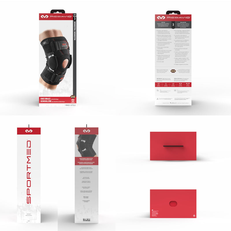 McDavid Hinged Knee Brace for Men & Women, Maximum Knee Support & Compression for Stability & Recovery, Ligament, Hyperextension Support MEDIUM