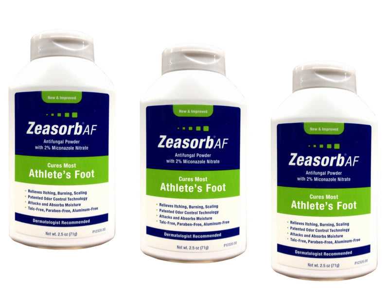 Zeasorb Medicated Powder for Foot Care, 2.5 Ounce (Pack of 3)
