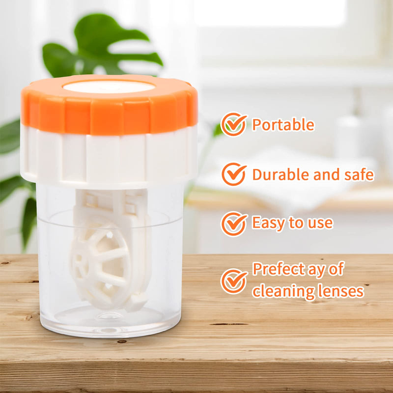 [Australia] - Pinsheng Pack of 5 contact lens cases, contact lens cleaner with basket, manual rotation washing contact lenses, contact lens boxes for daily cleaning 