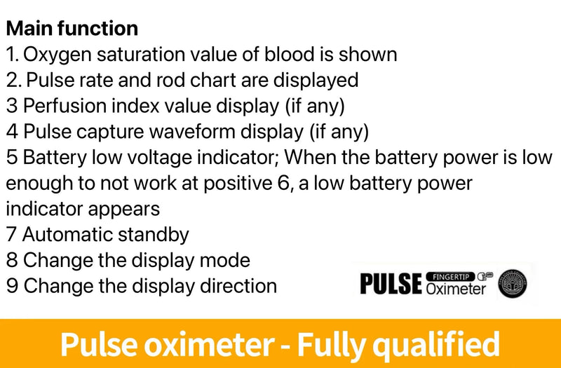 [Australia] - Finger Pulse Oximeter Larger Display Blood Oxygen Monitor with Batteries and Lanyard Included Fingertip Pulse Oximeter Color: Navy Blue 