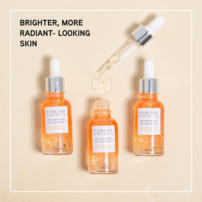 Physicians Formula Skin Booster Vitamin Shot, Brightening Serum with Vitamin C, Licorice & B3, Targets Dark Spots for Radiant Glow – Brighten (Pack of 2) Clear 1 Fl Oz (Pack of 2)