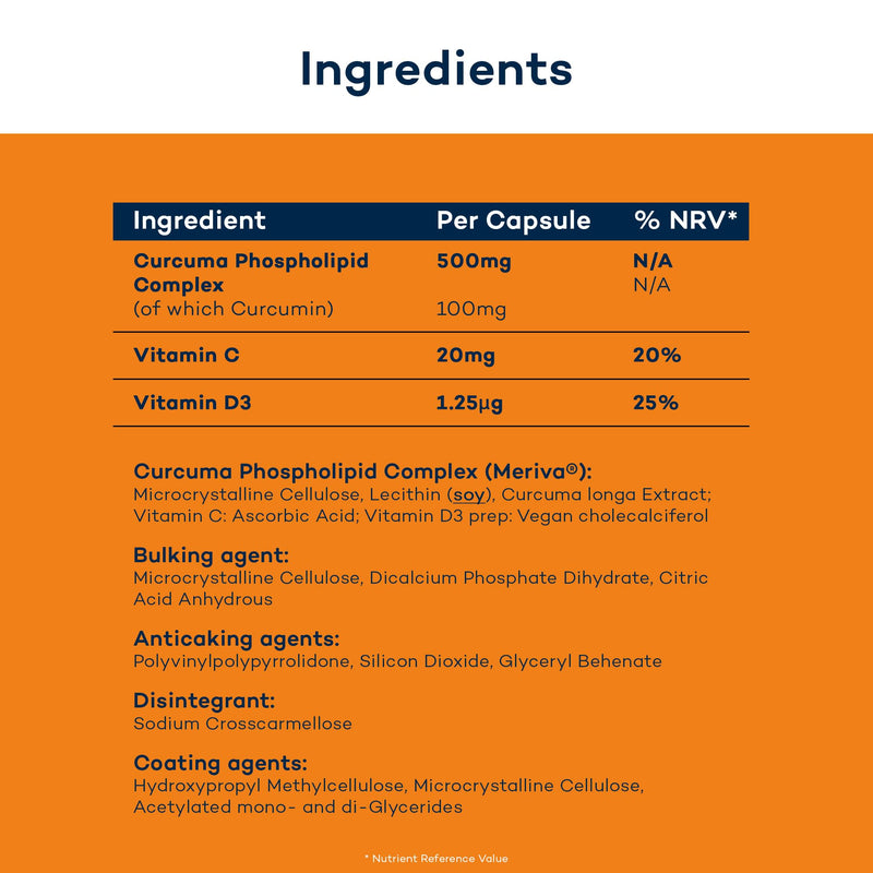 Turmeric+ Supplement – 28 Turmeric Tablets 30x More Absorbable – Curcumin Tablet Patented Meriva Formulation with Vitamins C – Turmeric Tablets for Bones, Joints & Muscles by FutureYou Cambridge 1 count (Pack of 28)