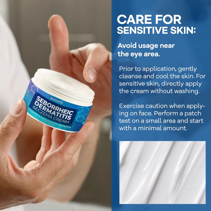 [Australia] - Seborrheic Dermatitis Cream Ketoconazole: Psoriasis Eczema Treatment for Skin Scalp - Natural Relief for Flaking Irritated Skin 3.4 Oz 