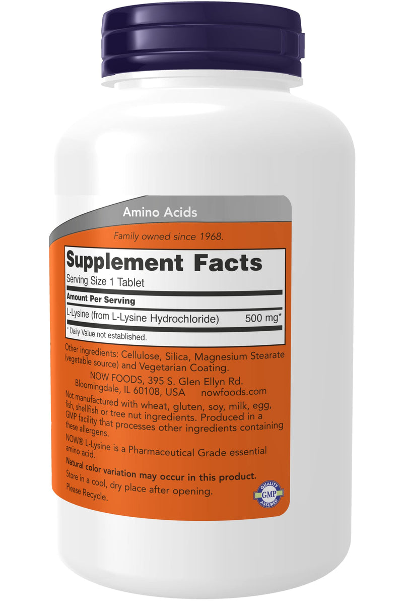 [Australia] - Now Foods L-Lysine 500 Milligrams, 250 Tablets 