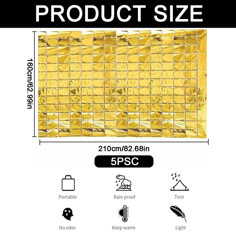 [Australia] - MOAZIFI Five rescue blankets gold/silver 210x160cm, rescue blanket, survival, rescue blanket gold/silver, thermal blanket, thermal blanket 